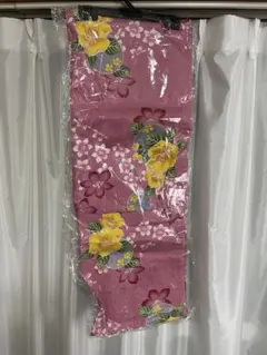レトロ　ピンク 花柄 浴衣単品