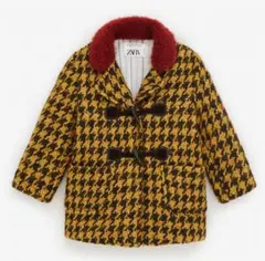 ザラ コンビ千鳥格子柄コート 152