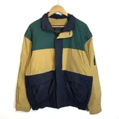 ヴィンテージ マルチカラー ナイロンジャケット ゆるだぼ 90s L バイカラー