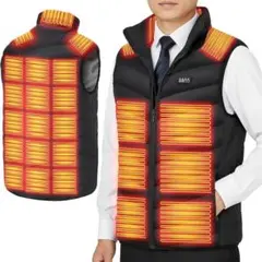 電熱ベスト3段階温度調整 急速発熱 防寒対策 男女兼用 軽量 丸洗い可能　暖かい