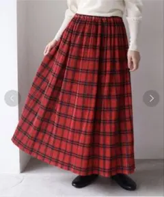 値下げ！bulle de savon ビュルデサボン チェック プリーツスカート