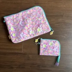 お値下げ、fafa フェフェ ポーチ 大小2点セット