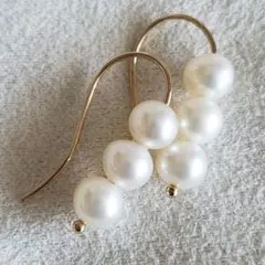 淡水パール♡真珠【アンク】K10 パールピアス ゴールドピアス☆アガット 好きも