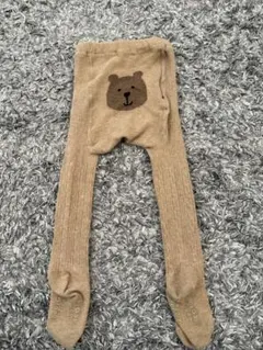 baby gapベビータイツ クマの顔 ベージュ