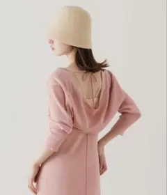 kastane シアーニットワンピースボレロセット ピンク