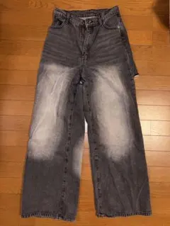 GRL グレー ダメージデニムパンツ S