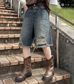 セダクル デニムハーフパンツ S インディゴブルー