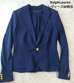 美品✨ ポロラルフローレン 紺ブレ 金ボタン ジャケット 150 卒業式 ポロラルフローレン 金ボタン エンブレム ワッペン テーラード