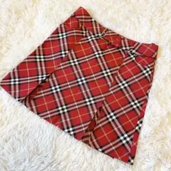 Burberry Blue Label Check Belted Skirt