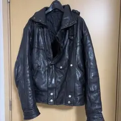 black leather jacket