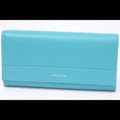 ティファニーコンチネンタル フラップウォレット レザー 二つ折り 長財布 ブルーのサムネイル