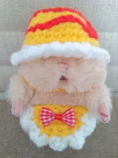 はむにぎり ぬい服 着せ替え服 編み物　帽子セット　 オムライス