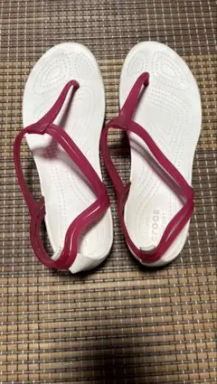 Crocs Iconic Comfort サンダル ホワイト/ピンク