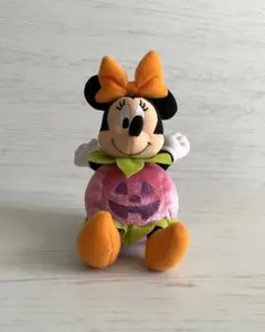 ディズニー　ミニーマウス　ぬいぐるみバッチ　2014 ハロウィン　かぼちゃ