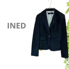 【INED イネド】テーラードジャケット　ベロア　サイズ9 オフィス　美人百花のサムネイル