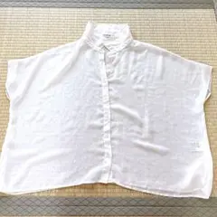 シースルーシャツ 半袖 シアーシャツ　ホワイト　白