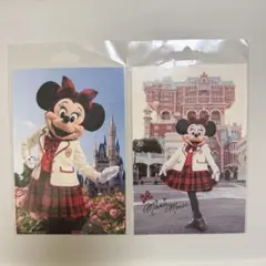 東京ディズニーリゾート 制服　ミニーマウス ポストカード 2枚セット