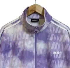 NERDY トラックジャケット ジャージ ライトパープル 総柄 Lサイズ
