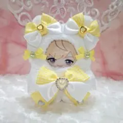 にじぱぺっと にじぱぺ　ぬい服 きぐるみ 10cm ねこ　イエロー