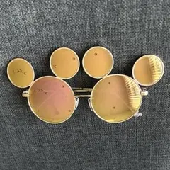 ミッキー型サングラス ミラーレンズ TDL ディズニーランド ピンクゴールド