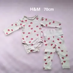H&M ベビー ロンパース レギンス セット ハート柄