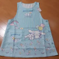 【新品未使用品】M～Ｌキャラクターエプロン☆サンリオシナモロール☆保育士さん