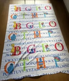 値下げアメリカ製ヴィンテージセサミストリート アルファベット生地 綿100%