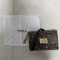 FURLA 1927 チェーンショルダーバッグ　レオパード