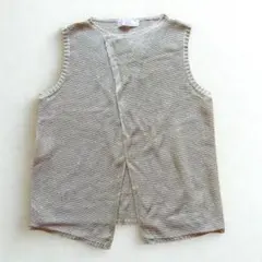 MORE PLATA ベストジレかぎ編み レース編み M