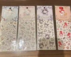 【正規品】サンリオキャラクターズ　たけいみき　ふち箔クリアシール 4種セット