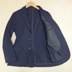 美品✨ユナイテッドアローズ　テーラードジャケット　洗えるストレッチ　ネイビー　Sのサムネイル