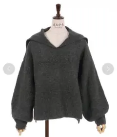 【16日まで出品】axes femme セーラーカラーニットOPのサムネイル