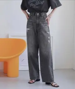 〔LOWRYSFARM〕ＣＯＮＥストレートデニムパンツ＊ 907036