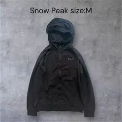 snow peak フード付きジップアップパーカー Mサイズ ブラックのサムネイル