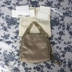 新品 ステラマッカートニー ゴールド チェーン ショルダーバック ベージュ