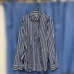 UNIQLO L綿100% コットン　ストライプシャツ
