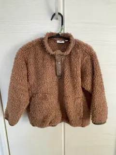 ユニクロ　ブラウン フリースジャケット 長袖　110