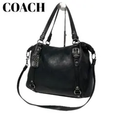 COACH 2wayショルダーバッグ ハンドバッグ オプアート レザー A014