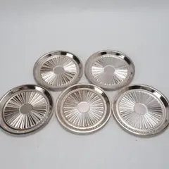 R833　Martian コースター 5枚セット 銀メッキ ヴィンテージ
