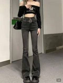 SHEIN ハイウエスト フレアデニム ジーンズのサムネイル