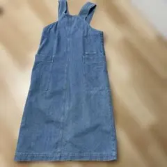 デニム ジャンパースカート サロペットスカート ブルー
