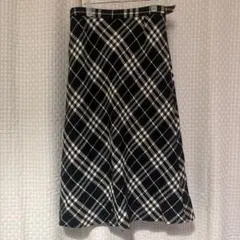 希少サイズ Burberry ロングプリーツスカート ノバチェック 4L グレー