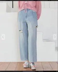 ハニーズ　ダメージデニムパンツ