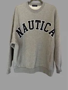 【NAUTICA 】グレー スウェット トレーナー メンズ