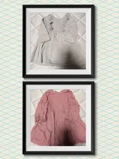 Ｈ＆Ｍグリーンワンピース　ピンク　2枚セット