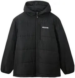 ［新品］OUTDOOR フード付き ブラックダウンジャケット　3L(2XL)