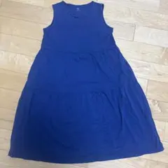 ユニクロ　ノースリーブワンピース　150 ブルー