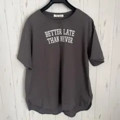 SHOO-LA-RUE チャコールグレー Tシャツ ロゴプリント