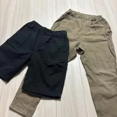 Branshes ガーデナーテーパードデニムパンツ 140 ベージュ　チノパン