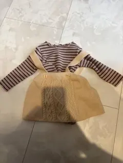 BREEZE ニットスカート　セット　サロペット